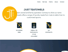 Tablet Screenshot of justteatowels.com